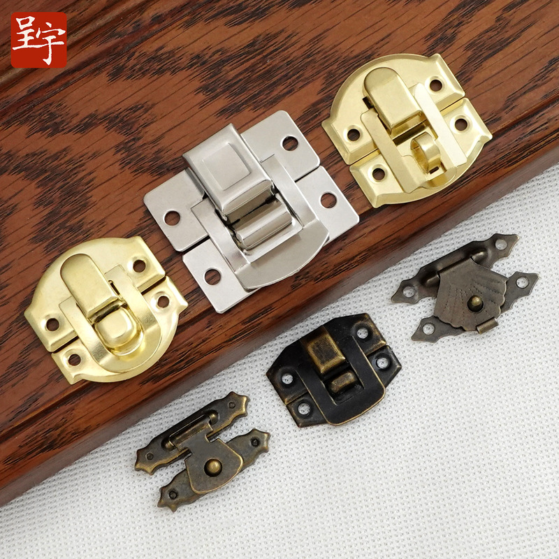 Mini Wooden Box Latches, Hook Clasps, Hardware Accessories, Lock Heads, Wholesale Lock Buckles, Padlocks, Fasteners, and Fastening Components