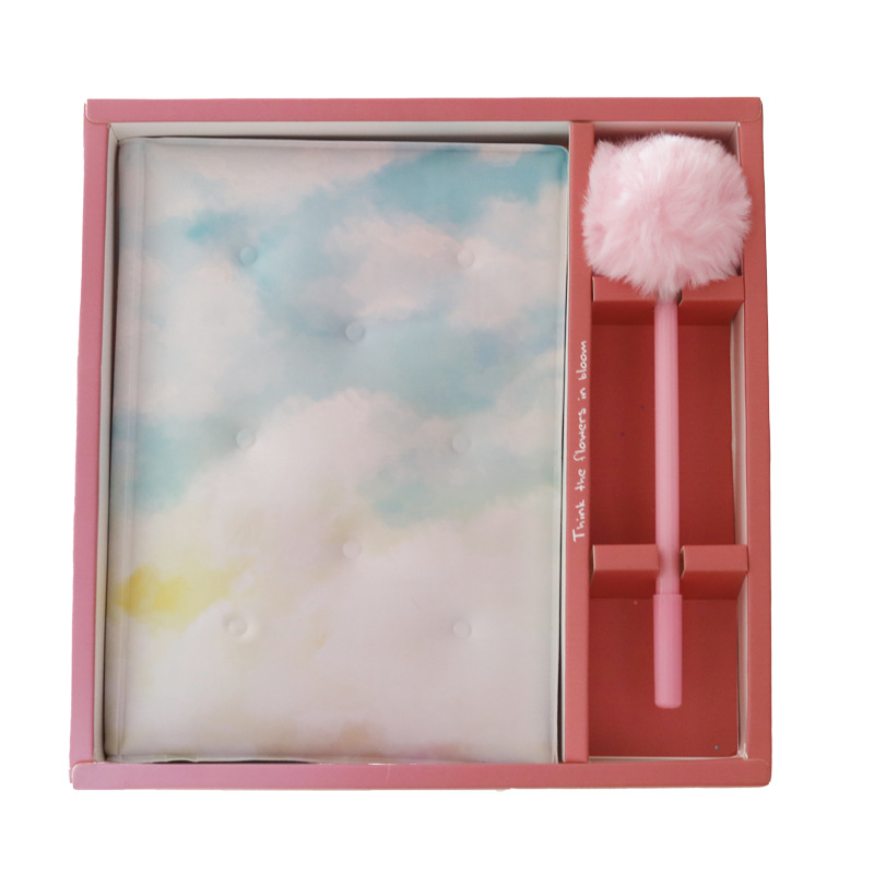 파란색과 흰색 베개 책(선물 상자)