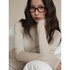 【云柔初暖1.0 奢感天丝羊毛】歌铭秋新款针织内搭打底衫女T2981F