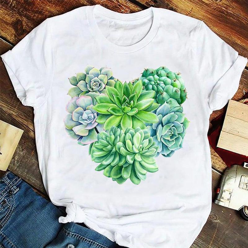 Women's T-shirt Short Sleeve T-shirts Printing Casual Flower display picture 2