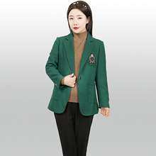 2024春新款汉派女装气质通勤英伦风一粒扣休闲百搭短款小西装外套