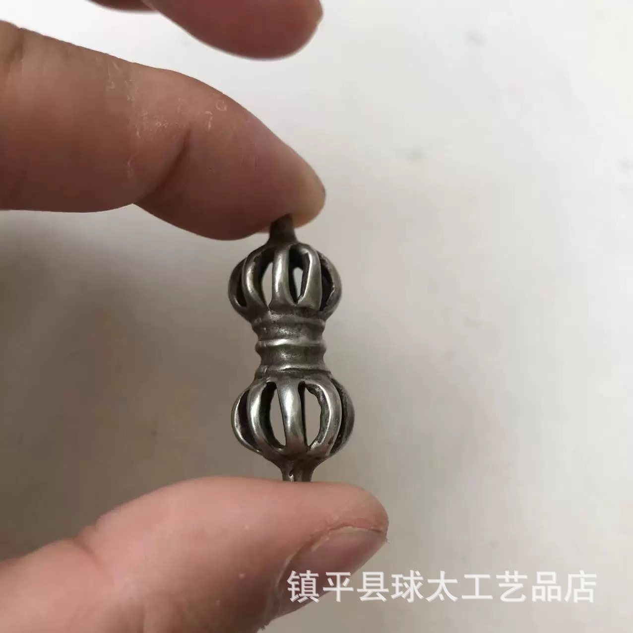 Wholesale white copper Nepalese handcrafted antique small portable nine-strand Vajra demon-dispelling pestle special sale