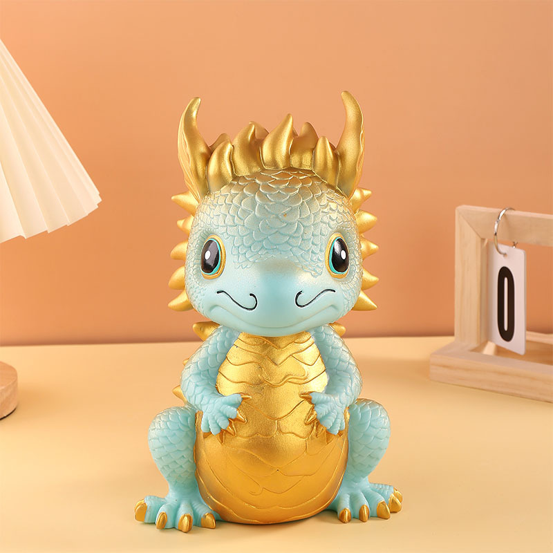2024 dibujos animados dragón año alcancía niños lindo Zodiaco dragón vinilo hucha decoración creativa regalo de Año Nuevo