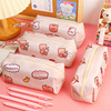 Cartoon cute capacious teaching pencil case for elementary school students, with little bears, oxford cloth, wholesale