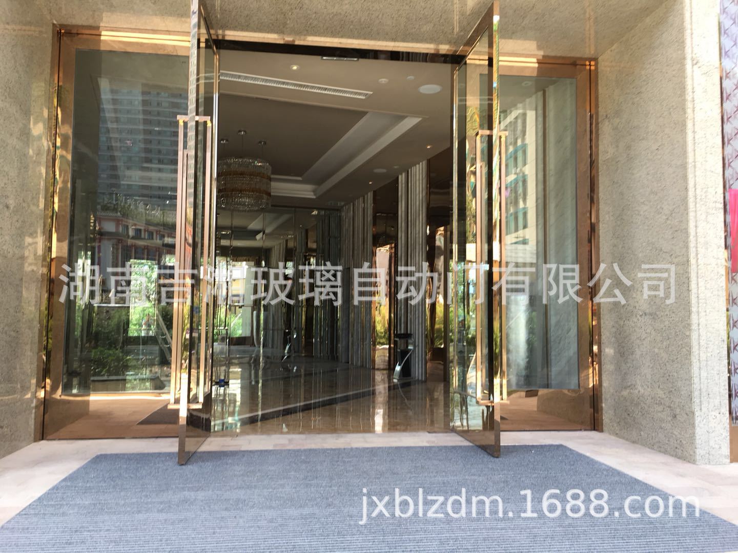 电动地弹簧门 钢化玻璃地弹簧门 钢化玻璃自动门 铝合金不锈钢门-阿里巴巴