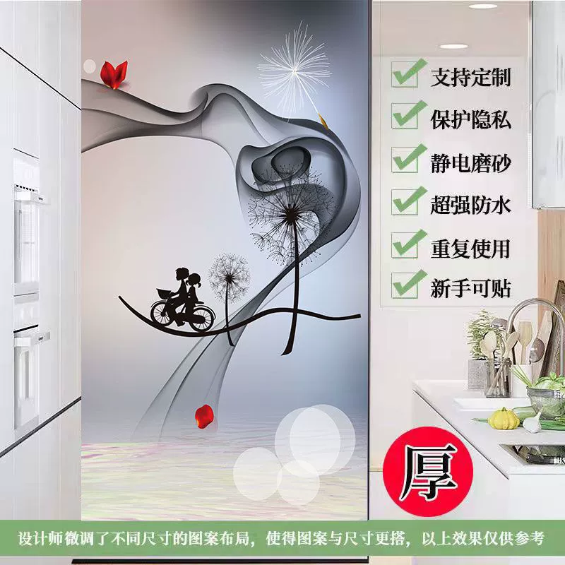 Glass window stickers, electric matte sticker, transparent protective underware