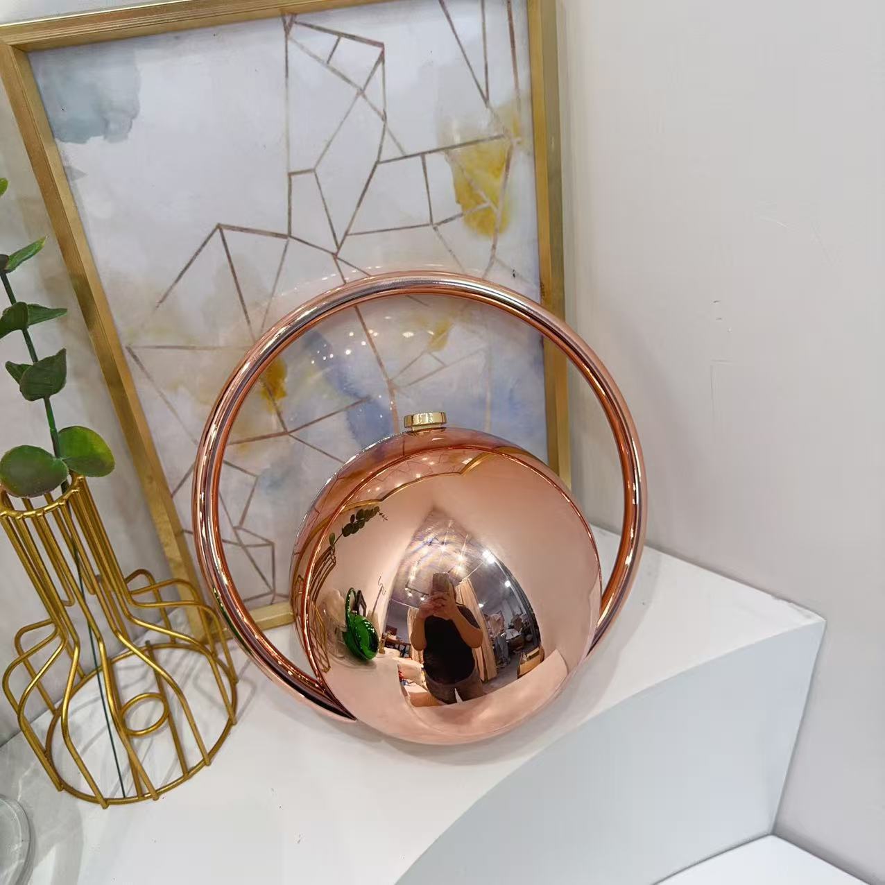 Europa y los Estados Unidos transfronterizos bolsas de cena de damas de alto nivel bolsas de mano de sequillas nuevas bolsas de cena esféricas de color sólido simples