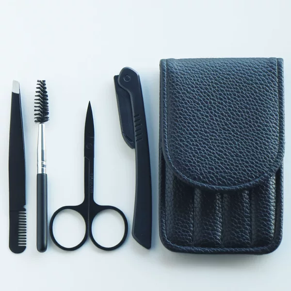 Stainless Steel Eyebrow Trimming Tool Set, Eyebrow Tweezers, Eyebrow Scissors, Folding Eyebrow Trimmer, Eye Beauty Tools, Manufacturer's Ready Stock