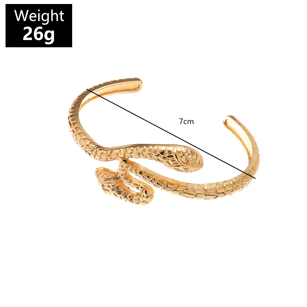 exaggerated personality metal snake opening adjustable braceletpicture1