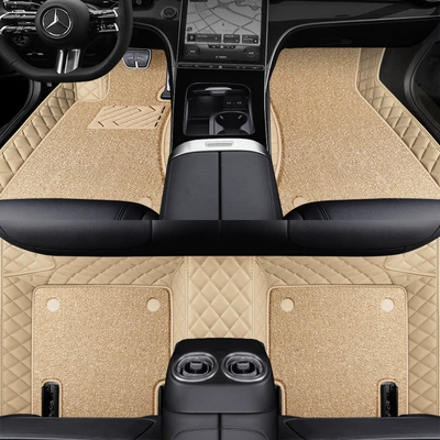 Mats: Ayaqaltılar (Kovriklər) - beige-imitation-cashmere-double-layered-foot-pads