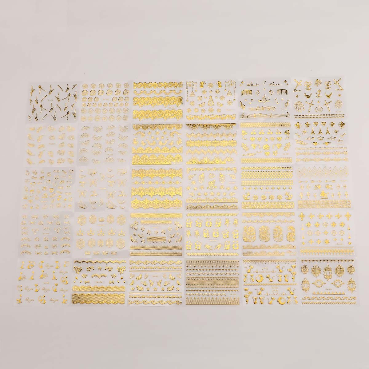 G18 골드 네일아트 스티커 1세트(30매)