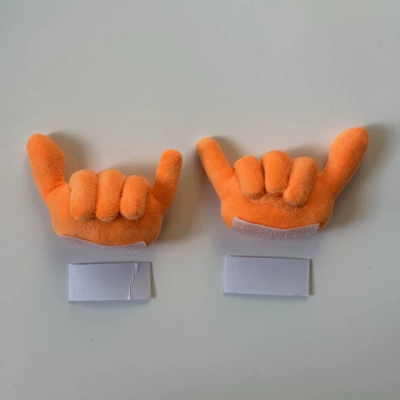 Personalized Gesture Dolls for Internet: Motosiklet dəbilqələri - small-size-orange-1-pair-666