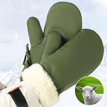 皮毛一体手套男冬季保暖羊毛军东北防寒男款棉手闷子滑雪骑行防风