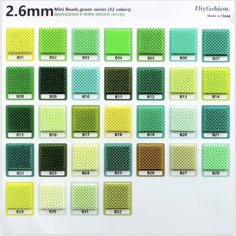 2.6mm Beading Refill Pack 1000 Pieces Bag B Color Series 32 Colors Green Fusion Beads Mard Same Factory Fusion Beads