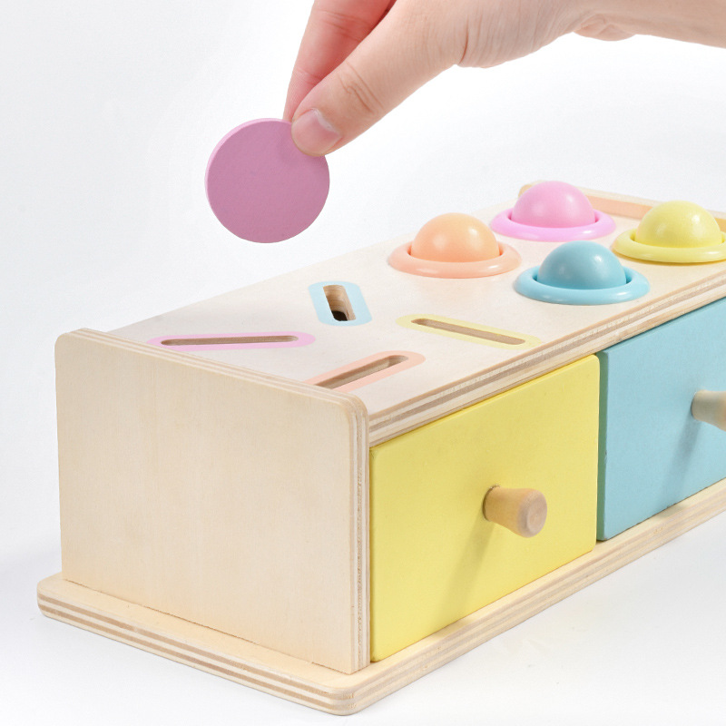 Montessori material didáctico caja de cajones de madera caja de percusión de centavos jardín de infantes 3-6 años rompecabezas Monterey juguetes de educación temprana