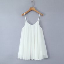 1391-24冬季新款  欧美风辣妹性感露背V字领宽松吊带仙女裙连衣裙