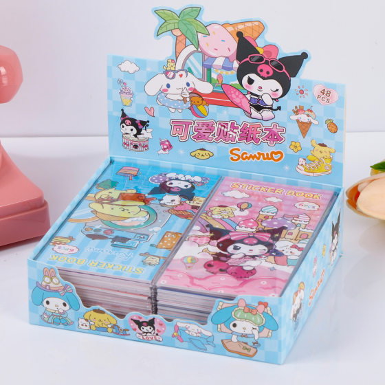 Cartoon Sanrio Sticker Girl Children's Sticker Decorative Hand Account Material DIY Material Paste Hand Account Cute Ben
