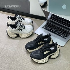 2025秋款厚底增高老爹鞋女百搭小众休闲运动鞋ins显脚小舒适擦色
