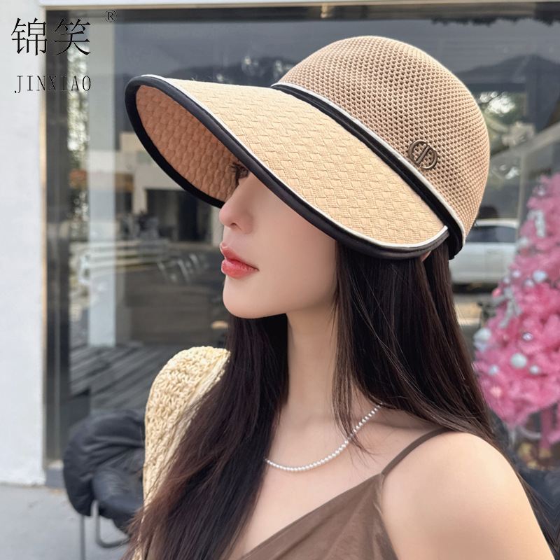2025新款夏季时尚棒球帽女户外运动镂空透气遮阳防晒可折叠太阳帽