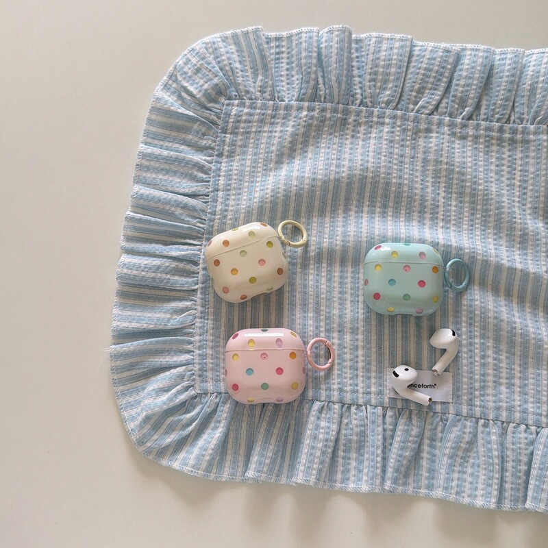 Trendy New Product Imd Series Three-Color Polka Dot Earphone Case Suitable for AirPods 1/2/3/4 Generation Protective Case Trendy New Product Imd Series Three-Color Polka Dot Earphone Case Suitable for AirPods 1/2/3/4 Generation Protective Case