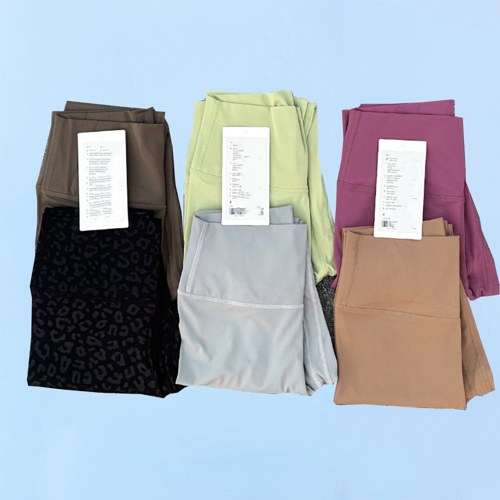 LULU ヨガパンツ 両面起毛 スリムフィット ヌード ハイウエスト スポーツパンツ 高弾性 桃尻 吸湿通気性 9点パンツ