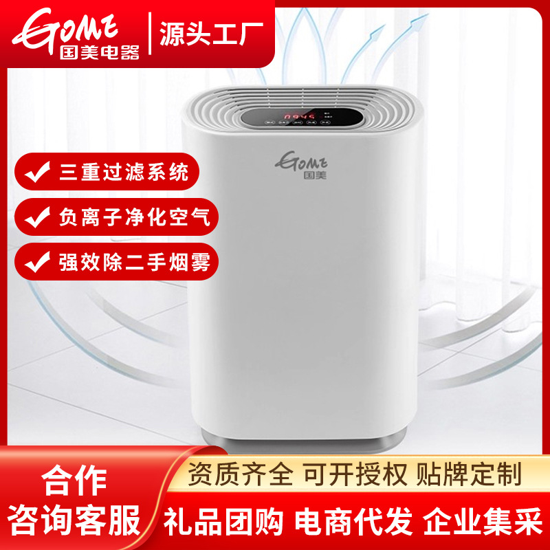 Gome Air Purifier for Home Use in Living Room and Bedroom, Removes Formaldehyde, Smog, Negative Ions, Removes Second-Hand Smoke, Purifier Gift