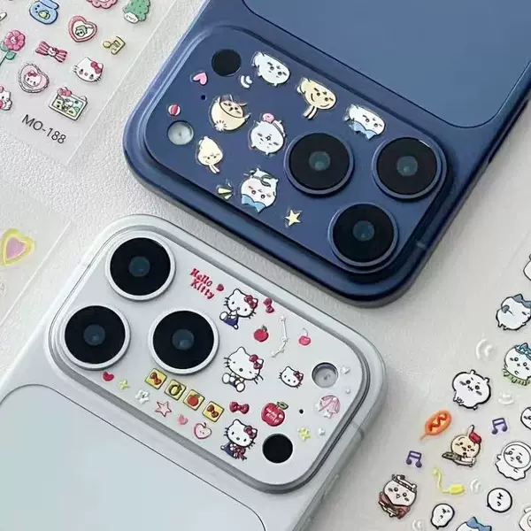 Apple Iphone17 Mobile Phone Back Shell Waterproof Stereo Cute Creative Niche Decorative Sticker Kitty Cat Sticker