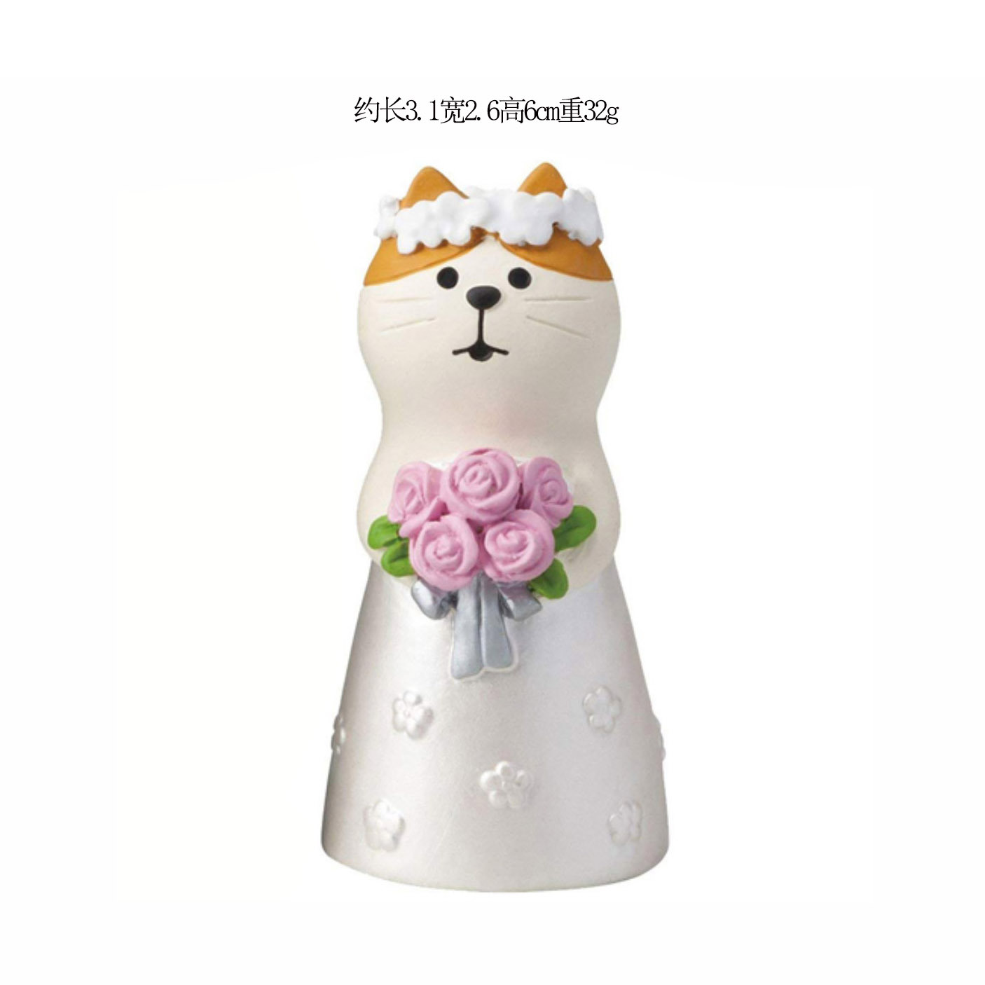 樹脂装飾品和風猫新郎新婦恋人結婚式ギフトケーキ車の中央制御装飾工芸品装飾品