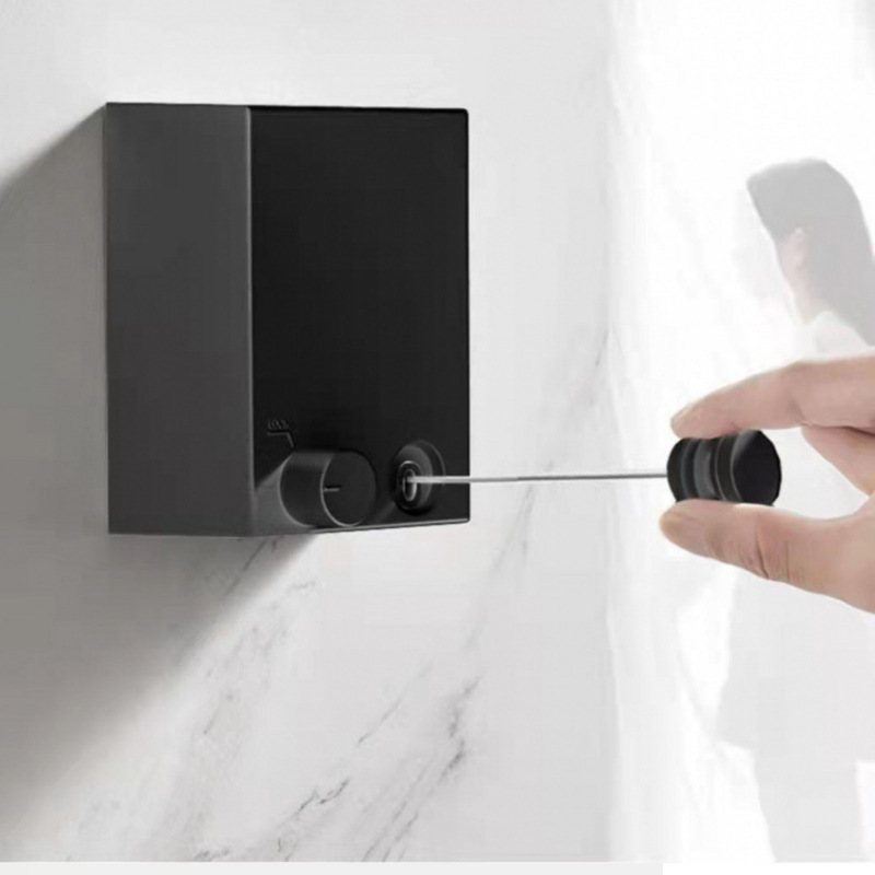 Tendedero oculto tendedero telescópico sin perforaciones para colgar ropa balcón hotel edredón baño Takilat