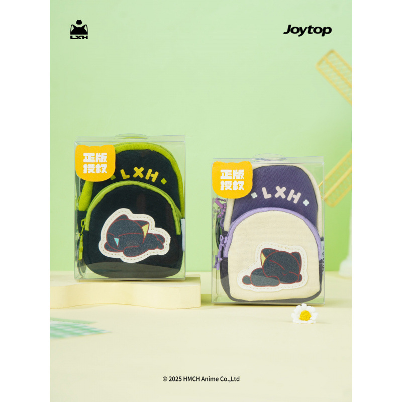 Joytop Yue Mu Luo Xiaohei Creative Coin Purse Student Double Zipper Small Bag Trendy Compact Portable Earphone Case
