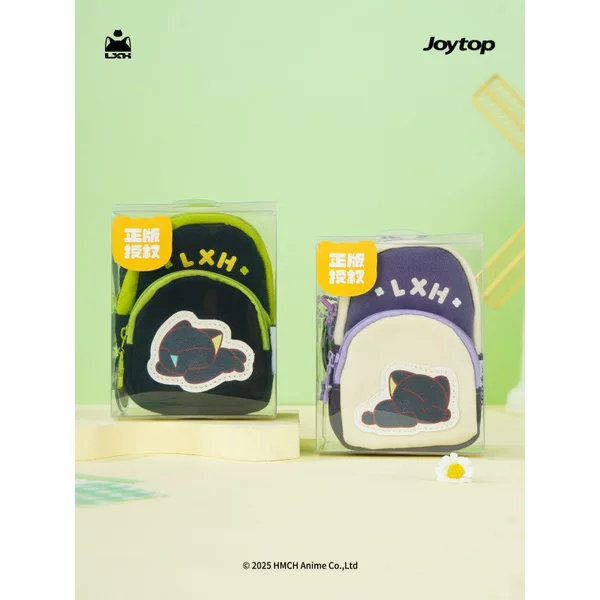 Joytop Yue Mu Luo Xiaohei Creative Coin Purse Student Double Zipper Small Bag Trendy Compact Portable Earphone Case