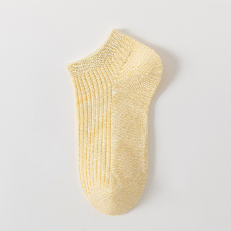 Calcetines de barco no caen calcetines de verano antideslizantes de doble aguja calcetines de algodón puro calcetines delgados calcetines de mujer transpirables calcetines invisibles