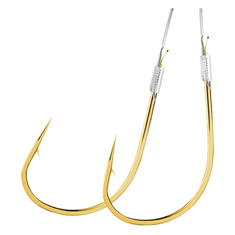 Quick knife sub-line double hook 6 pay Ishniyidou sea Xi stream gold sleeve new kwantung hand tie sub-line fish hook wholesale