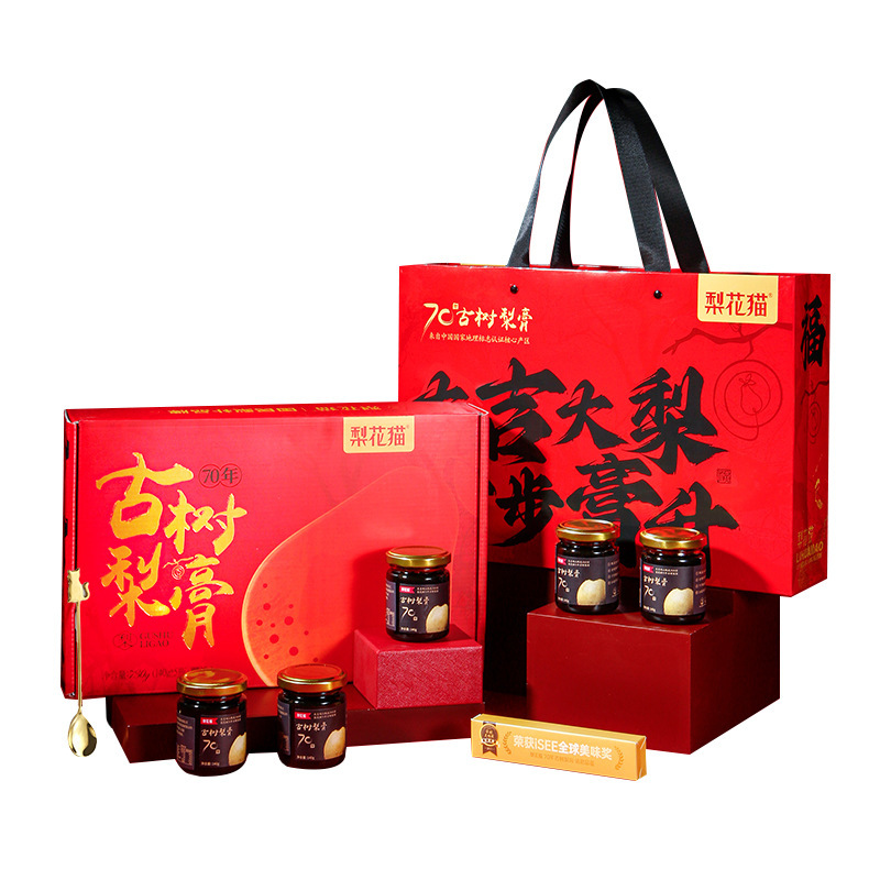 梨花猫70年古树梨膏中秋节礼物砀山酥梨秋梨膏养生儿童饮品牌直发|undefined