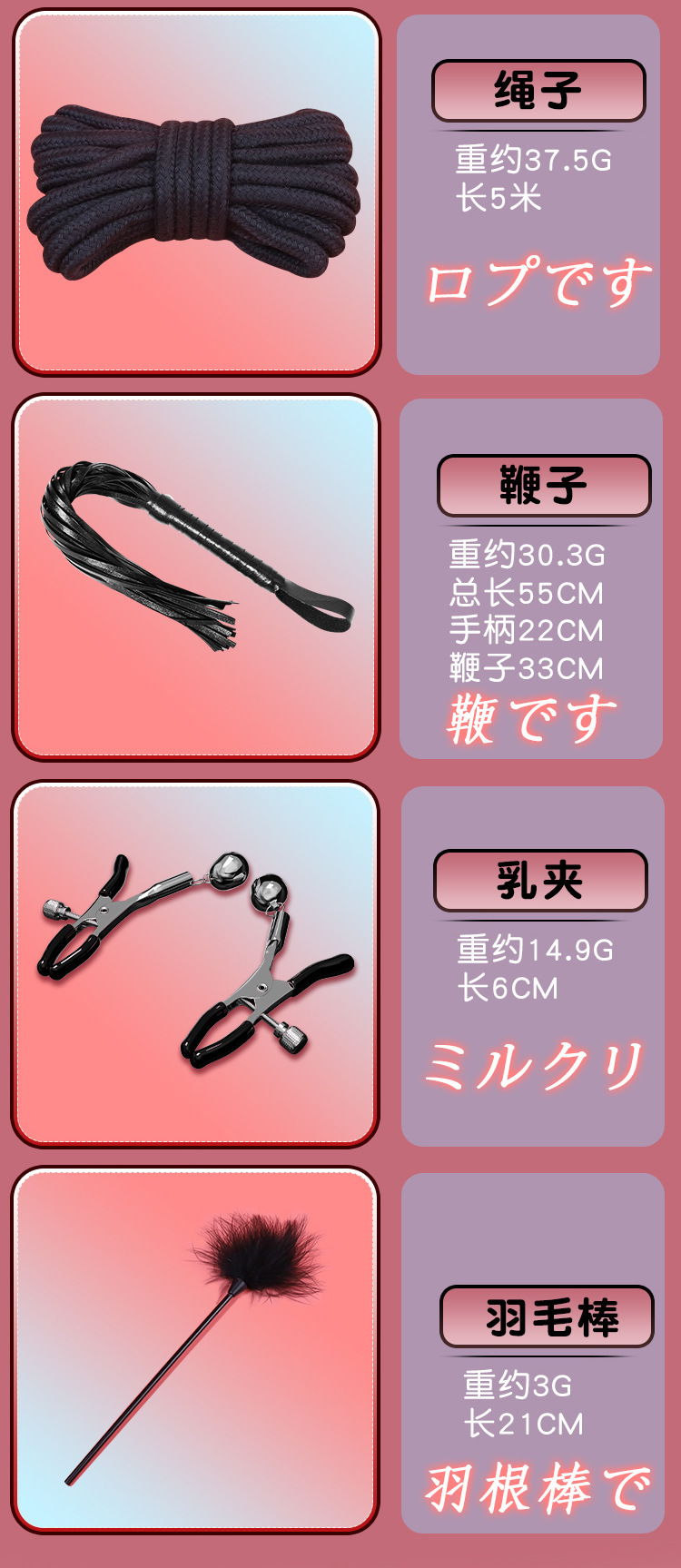 Metal Mouth Gag and Nipple Clamps Set for Couples Bondage Play — detail image 24