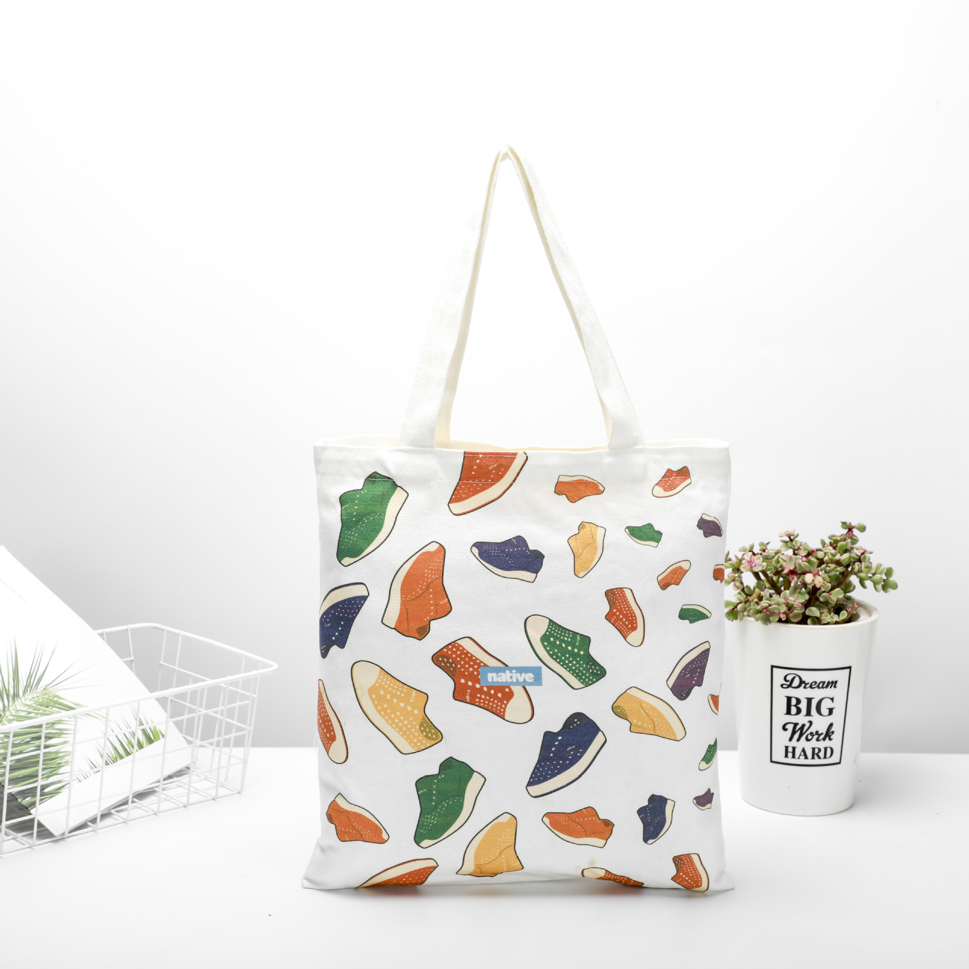 厂家批量帆布袋空白纯棉手提购物袋环保棉布袋印花帆布袋时尚单肩