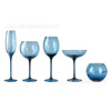 Brand glossy wineglass, blue set with glass, 4 piece set