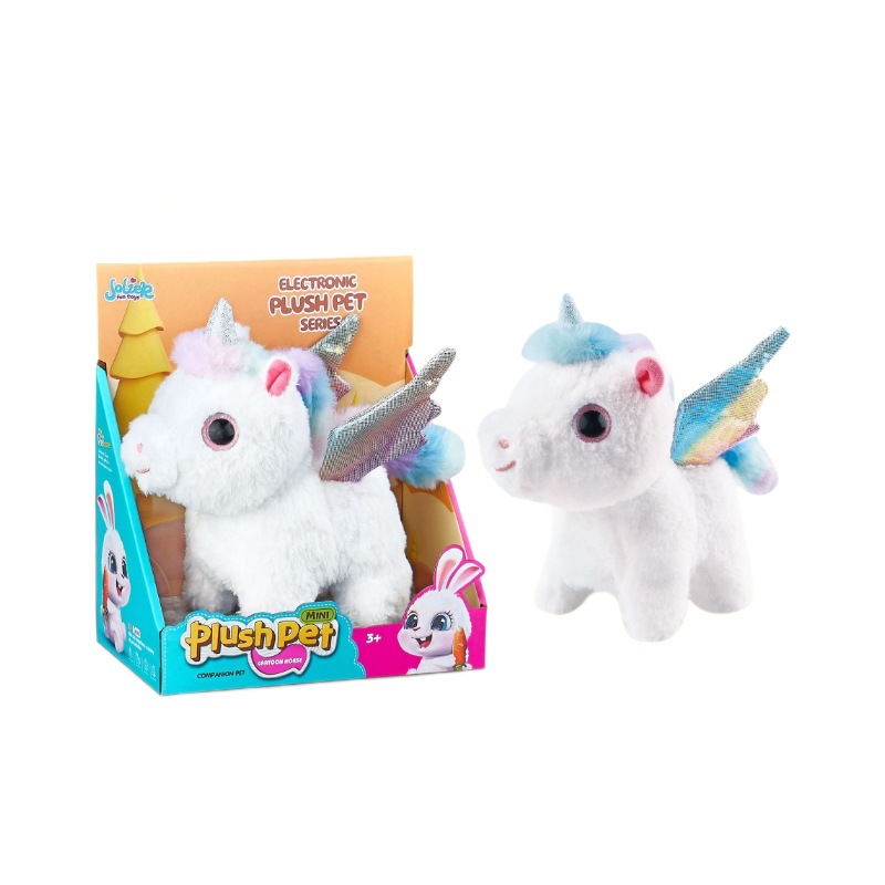 Productos explosivos transfronterizos mascotas electrónicas perros y gatos unicornios simulados juguetes de peluche juguetes muñecas regalos para niños
