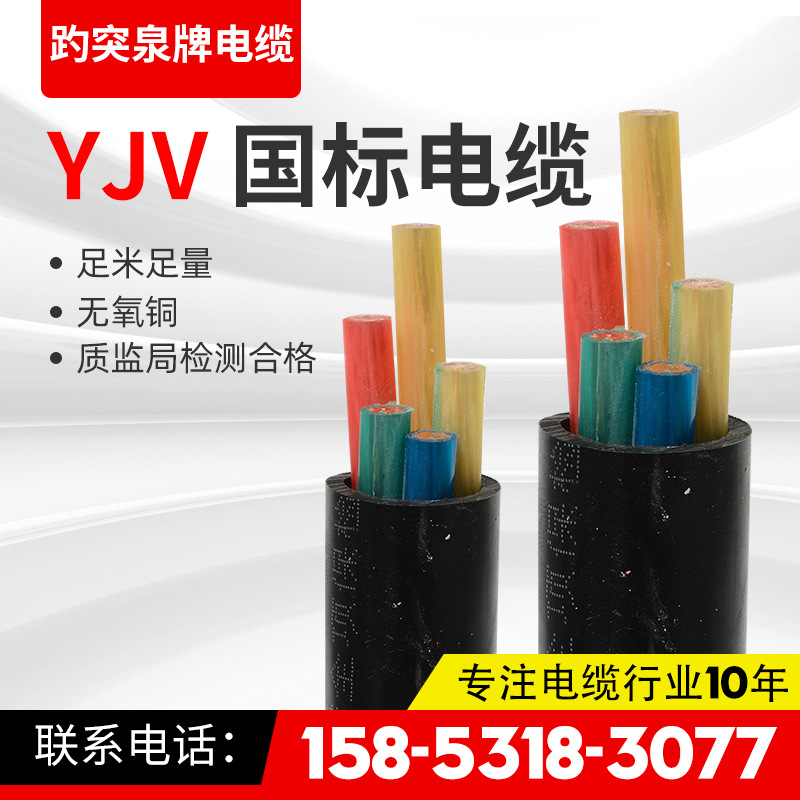 趵突泉牌 YJV22 5芯电缆YJV包检测等五芯铜
