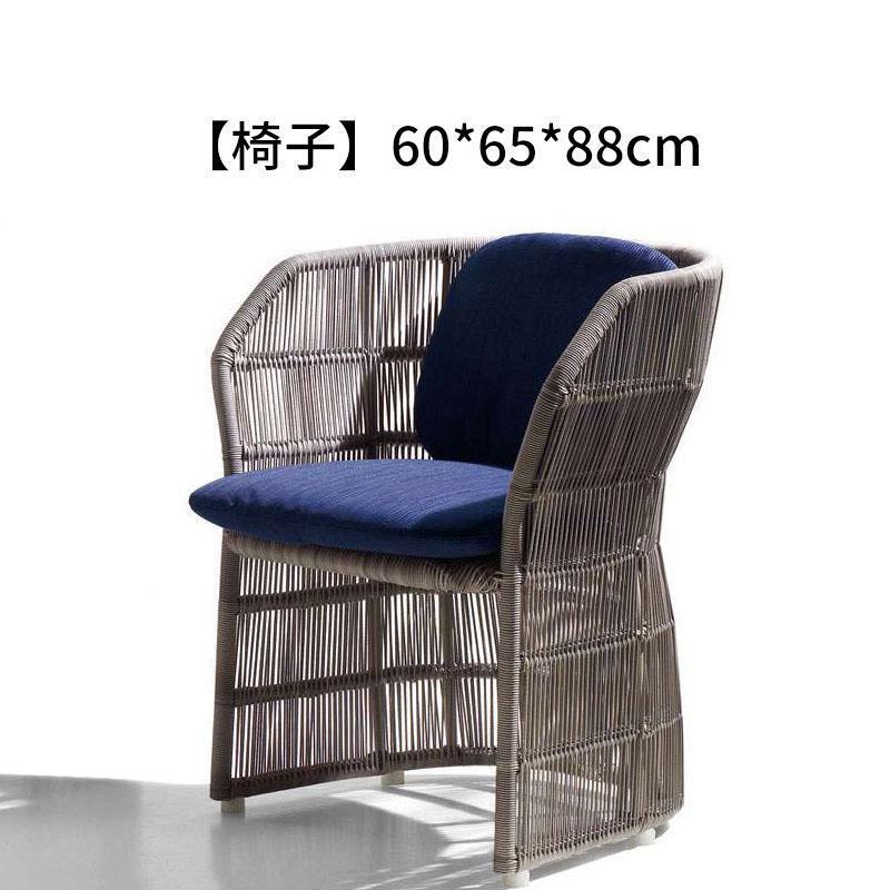 屋外テーブルと椅子、中庭籐椅子3点セット、ガーデンテラス屋外籐椅子、レジャーバルコニーテーブルと椅子の組み合わせ|undefined