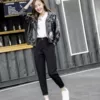 Black trousers, cloth with zipper
