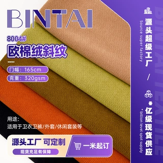 新品 280g斜纹欧棉绒 阔腿裤休闲裤服装布料 秋冬加厚弹力布