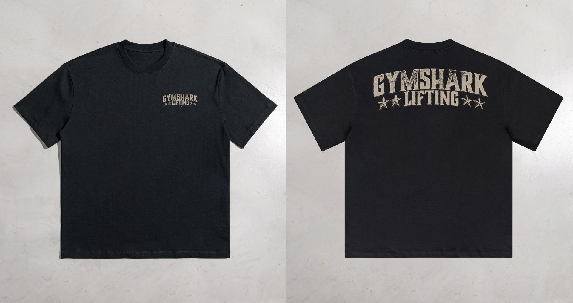 Gymshark Lifting T-shirt Stars Graphic Black