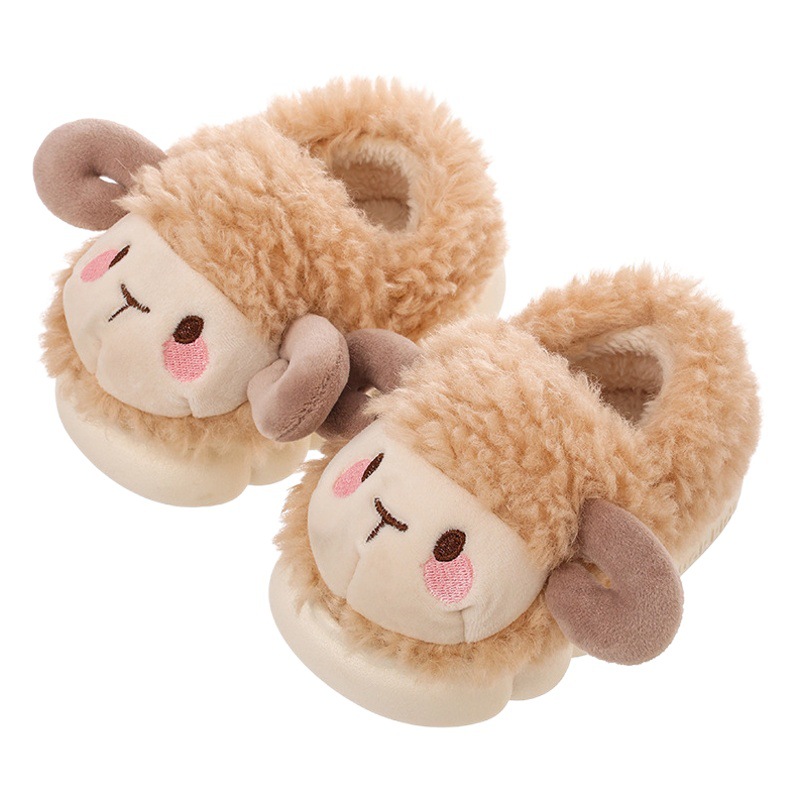 Invierno para niños bolsa de algodón zapatos de tacón niños y niñas hogar cálido forrado de lana bebés 1-3 años de edad 2 antideslizante bebé Zapatillas de algodón