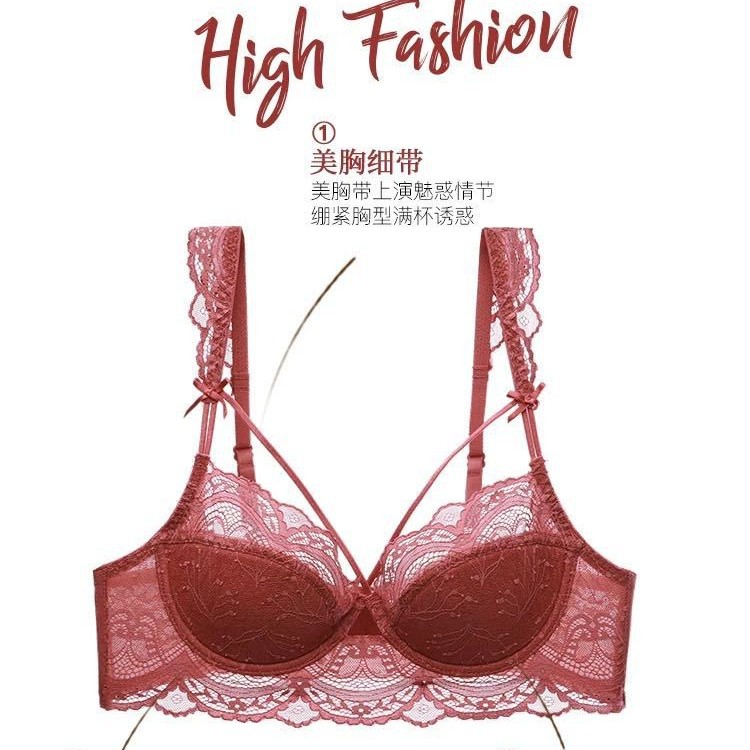 Ventas directas de fábrica comercio electrónico transfronterizo Sudeste de Asia Vietnam Tailandia damas burbujas encaje pecho pequeño recogido sujetador Tovin