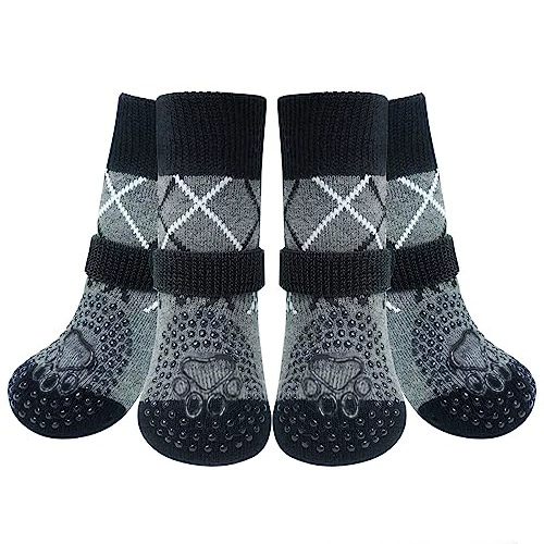 Нескользящие носки для домашних животных, вертикальные носки для щенков, двусторонние защитные ботинки и носки для маленьких собак, бесшумные носки для домашних животных для использования в помещении.