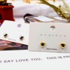 Small earrings heart-shaped, simple and elegant design, internet celebrity, gold and silver