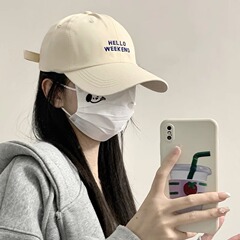 アヒルの舌の帽子の女性のinsの潮のブランドの春夏の韓国版の薄い金の百合の大きい頭の周りのカップルの帽子のファッション的な野球の帽子の新型