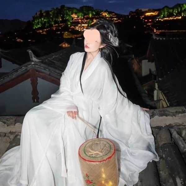 汉服女超仙古装仙气古风民族舞蹈演出服装齐腰襦裙大裙摆中国风