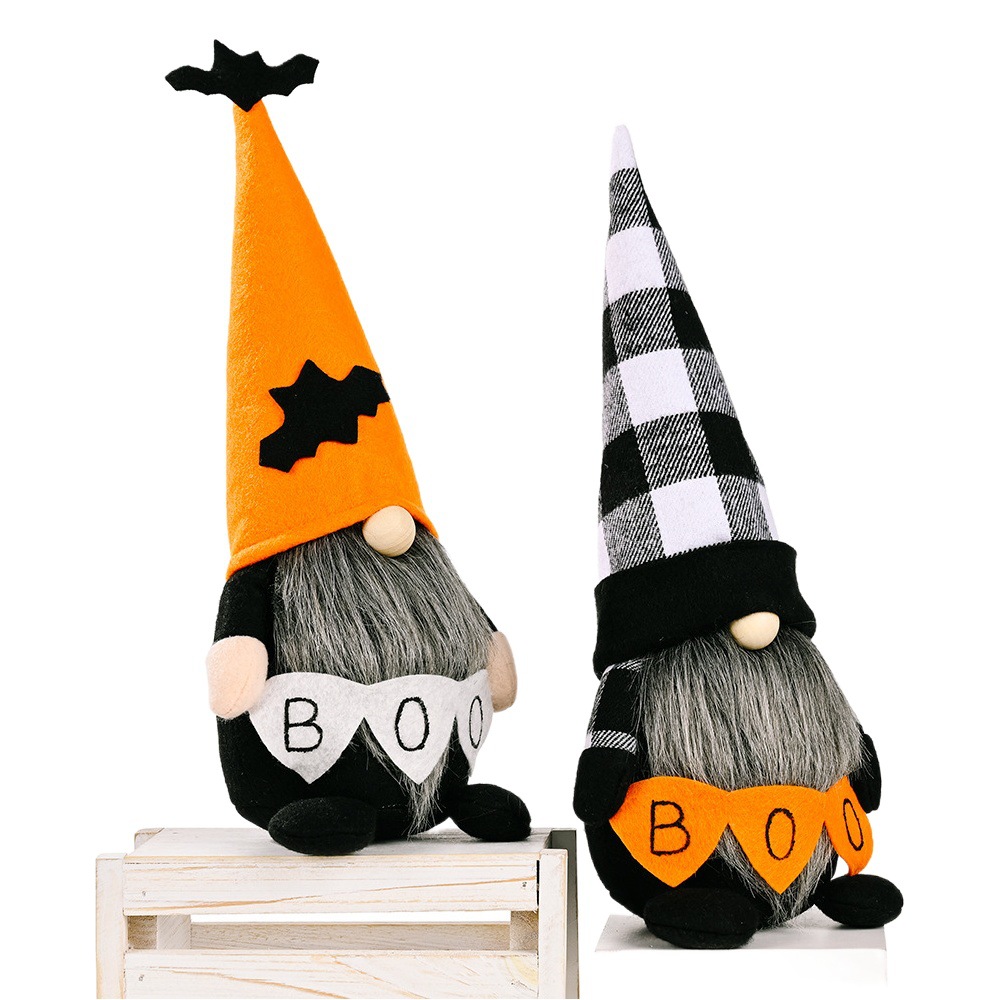 Nueva decoración de Halloween BOO decoración muñeca sin rostro Rudolf de pie muñeca fantasma Festival decoración muñeca